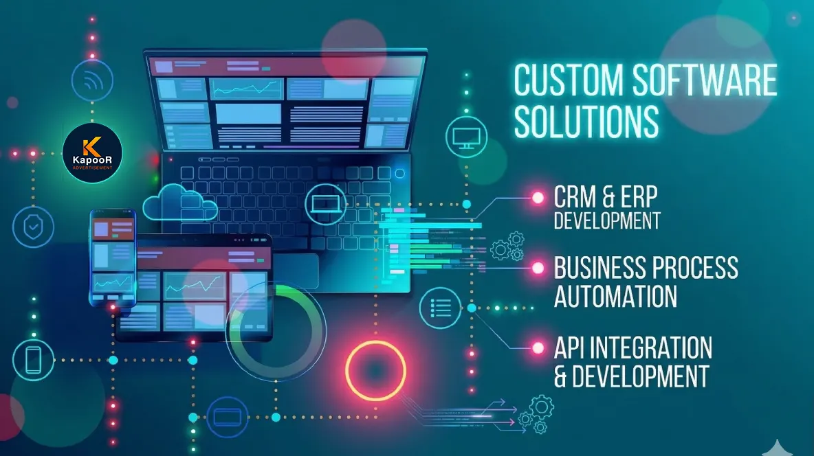 Software development services by Kapoor Advertisement — custom software, CRM, ERP and automation solutions
